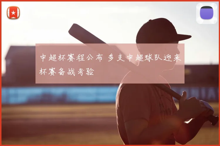 中超杯赛程公布 多支中超球队迎来杯赛备战考验
